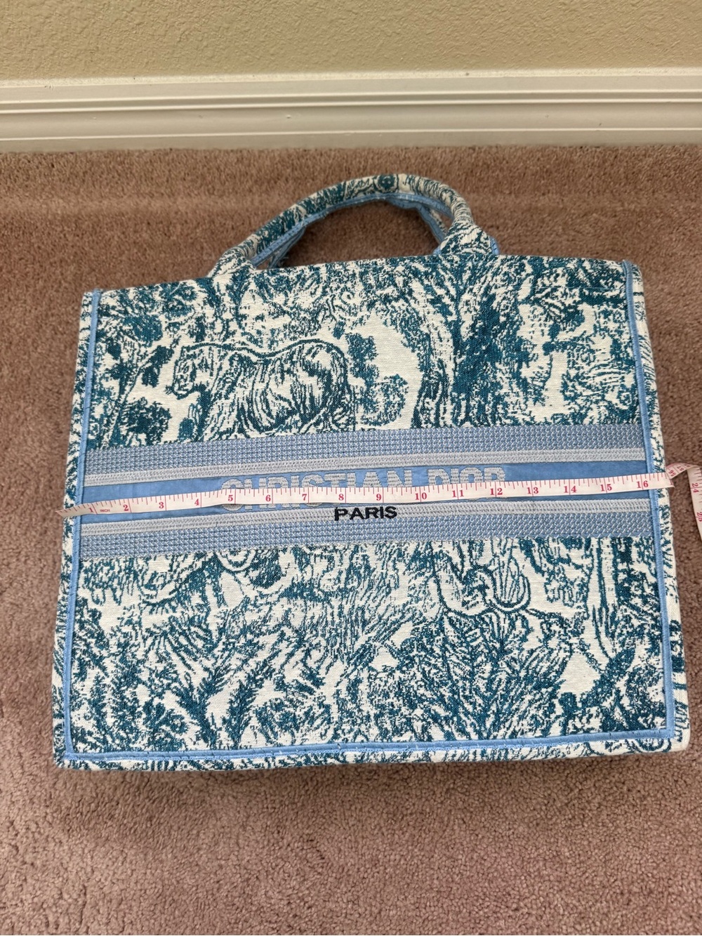 Dior Blue Toile de Jouy Book Tote - Picture 6 of 7